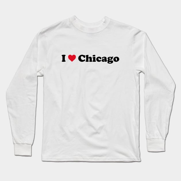 I Love Chicago Long Sleeve T-Shirt by Novel_Designs